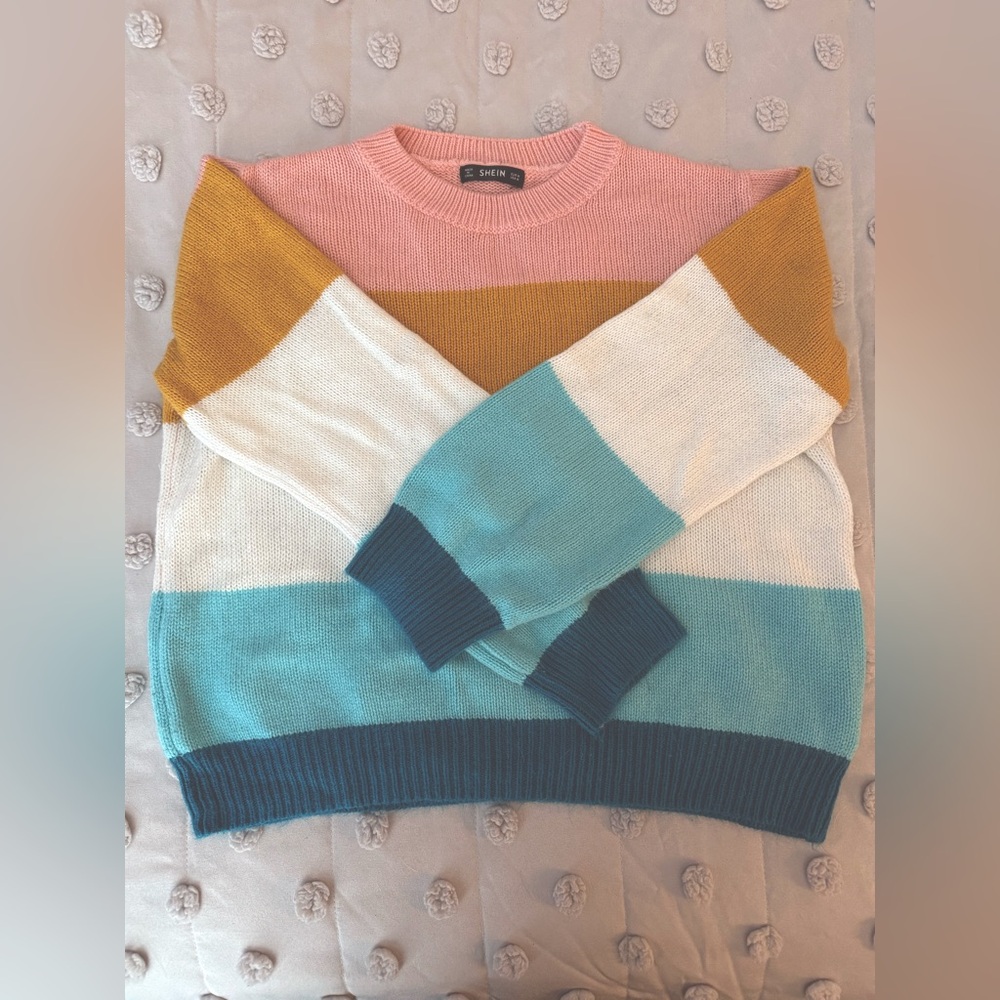 Color Block Shein Sweater